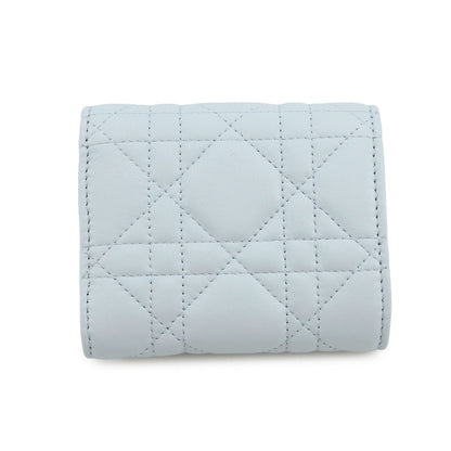 Dior Cannage My Dior Hibiscus L-Zip Wallet Ice blueS2608PUQA_M39Z Lambskin