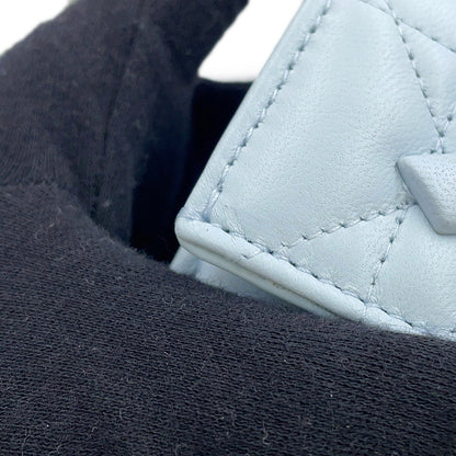 Dior Cannage My Dior Hibiscus L-Zip Wallet Ice blueS2608PUQA_M39Z Lambskin