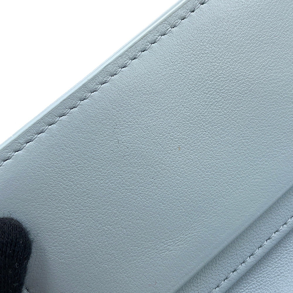 Dior Cannage My Dior Hibiscus L-Zip Wallet Ice blueS2608PUQA_M39Z Lambskin