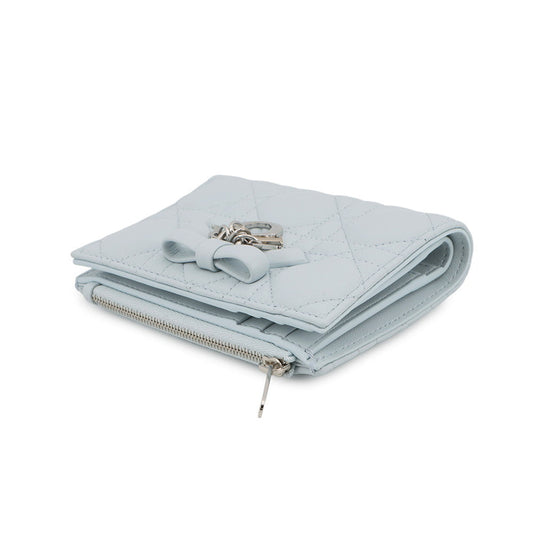 Dior Lady Dior Cannage Dahlia Wallet Ice blueS2605PUQA_M39Z Lambskin