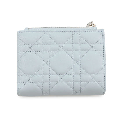 Dior Lady Dior Cannage Dahlia Wallet Ice blueS2605PUQA_M39Z Lambskin