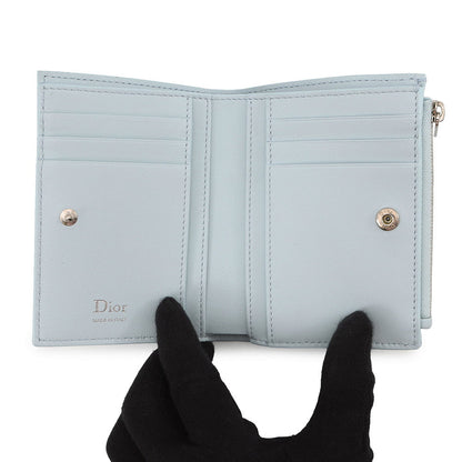 Dior Lady Dior Cannage Dahlia Wallet Ice blueS2605PUQA_M39Z Lambskin