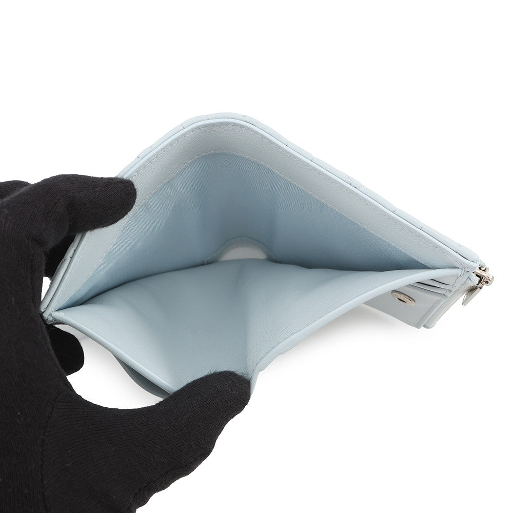 Dior Lady Dior Cannage Dahlia Wallet Ice blueS2605PUQA_M39Z Lambskin