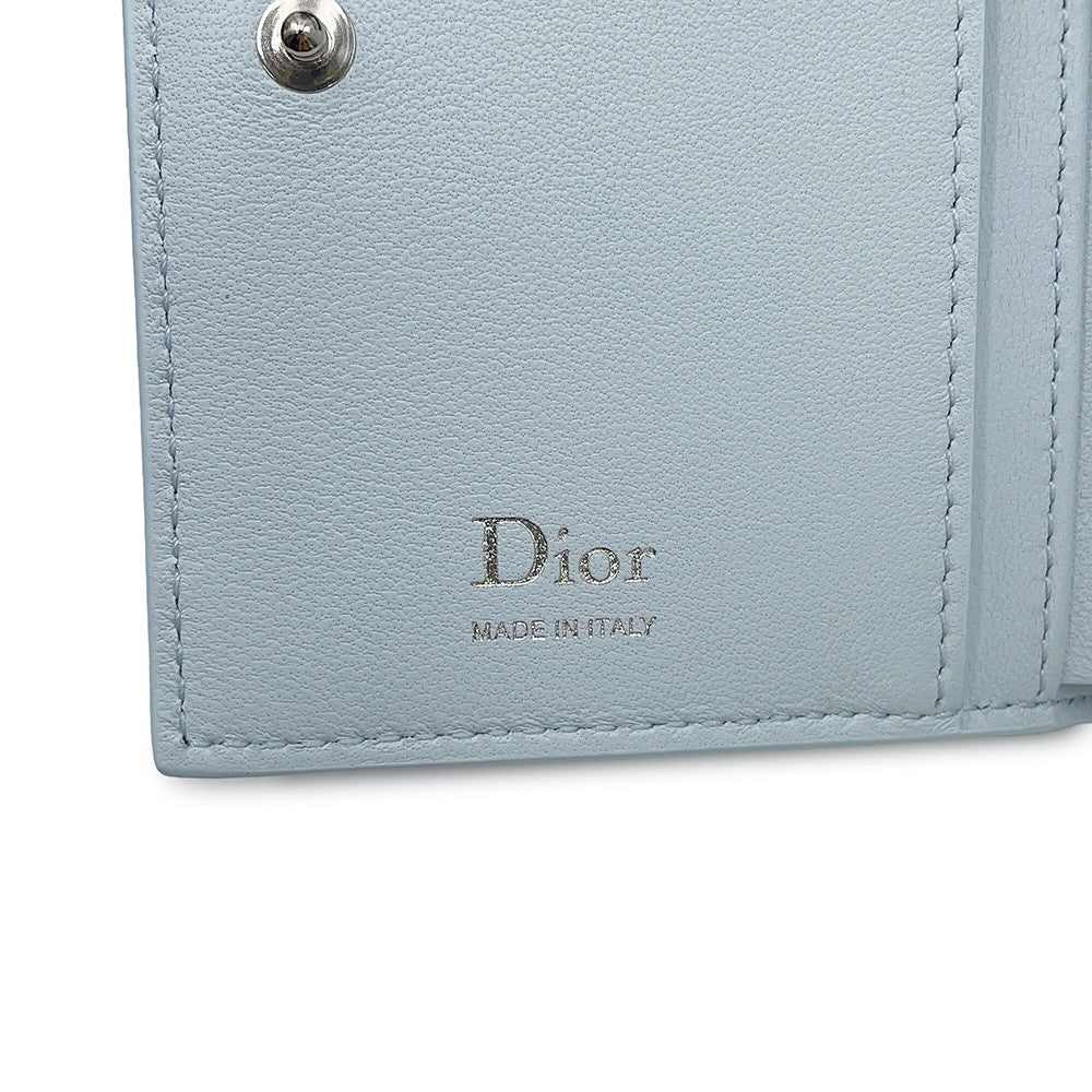 Dior Lady Dior Cannage Dahlia Wallet Ice blueS2605PUQA_M39Z Lambskin