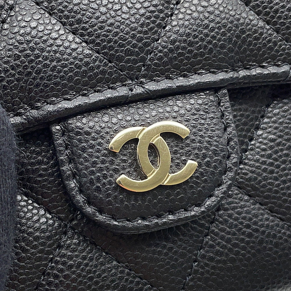 CHANEL Matelasse Chain wallet BlackAP0238 Caviar Leather