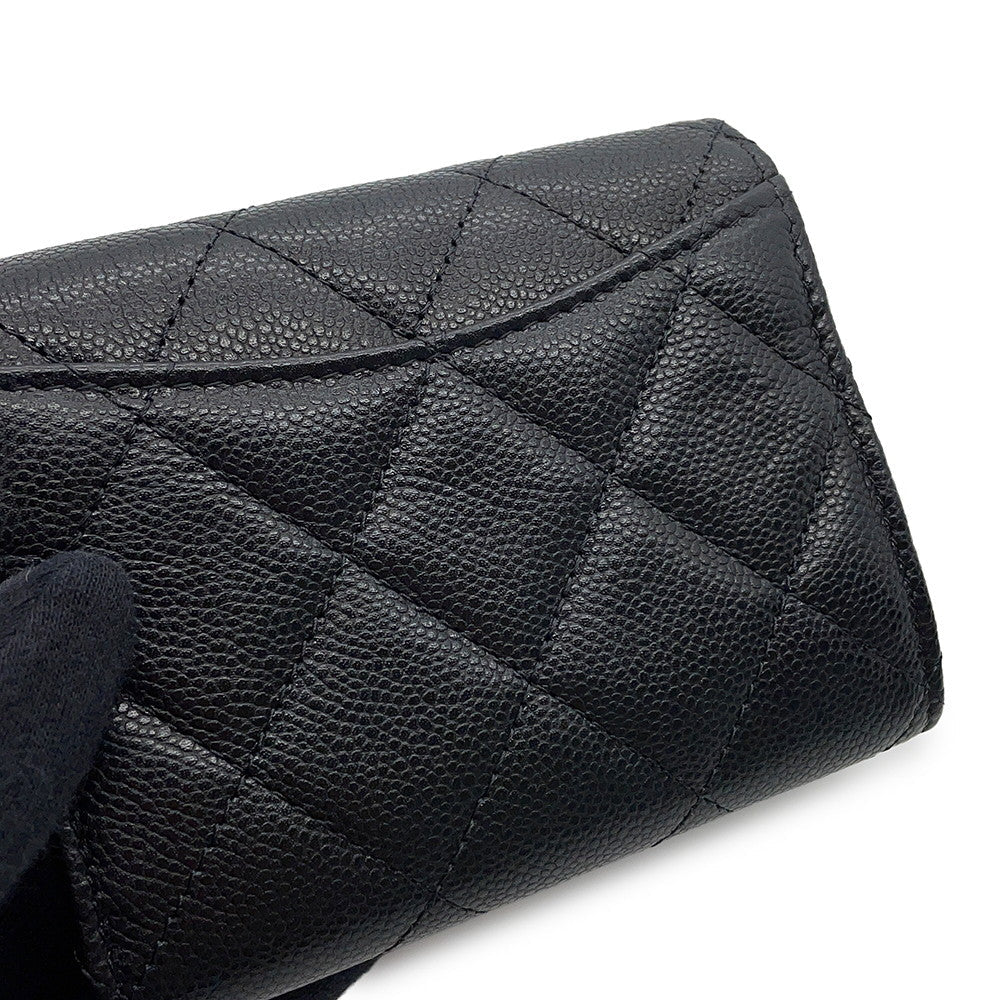 CHANEL Matelasse Chain wallet BlackAP0238 Caviar Leather