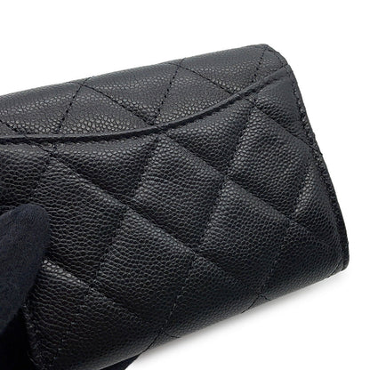 CHANEL Matelasse Chain wallet BlackAP0238 Caviar Leather