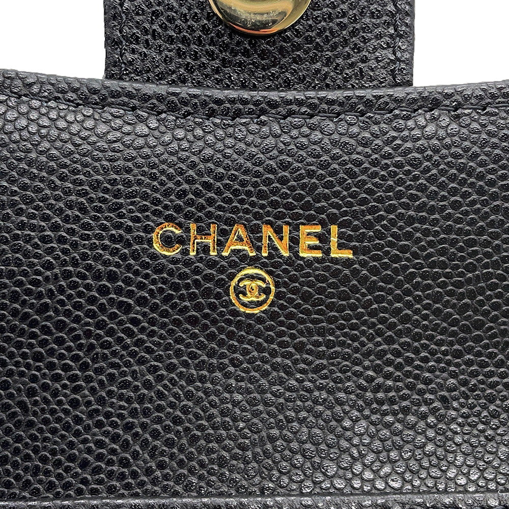CHANEL Matelasse Chain wallet BlackAP0238 Caviar Leather