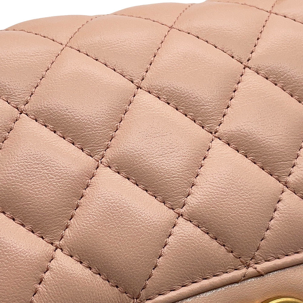 CHANEL Matelasse Top Handle Light PinkAS4408 Lambskin