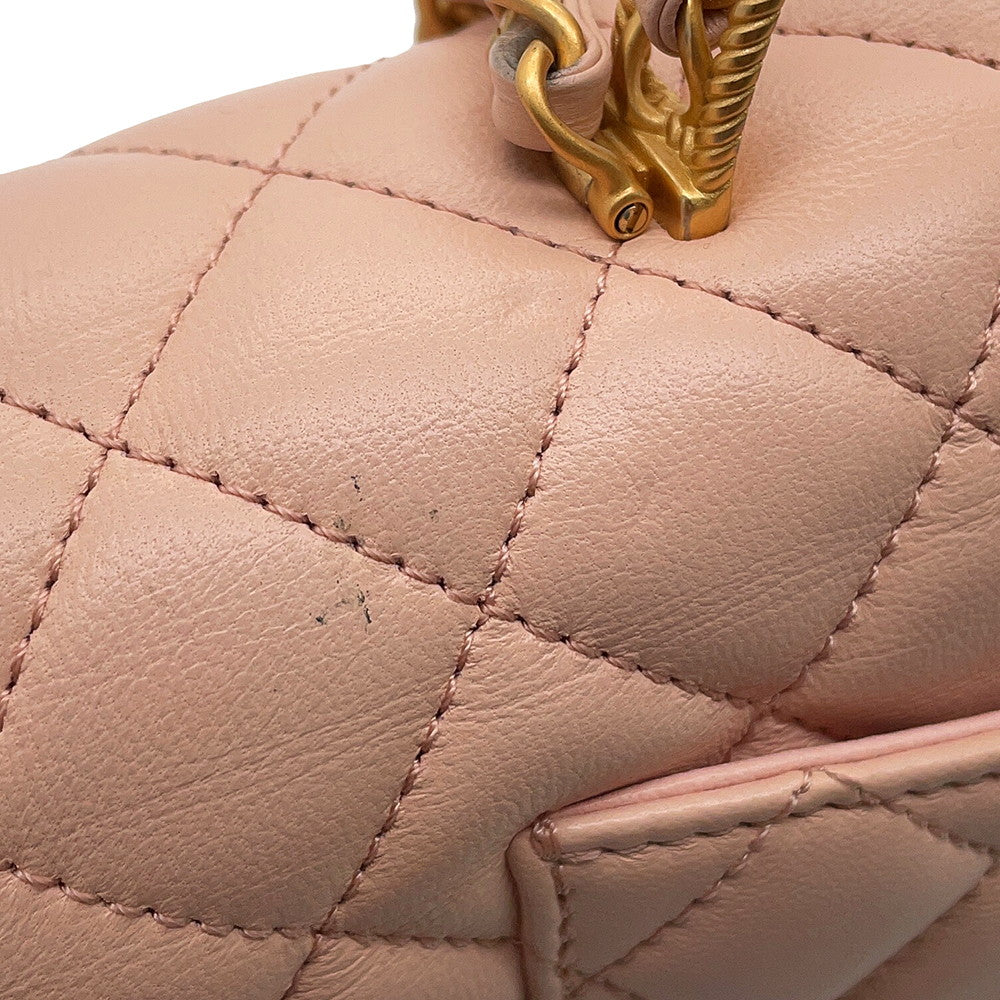 CHANEL Matelasse Top Handle Light PinkAS4408 Lambskin