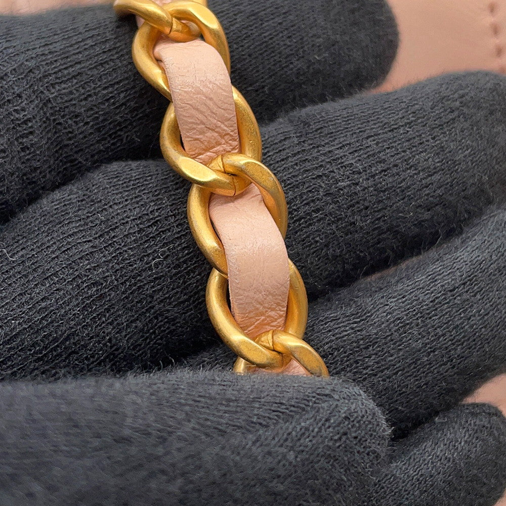 CHANEL Matelasse Top Handle Light PinkAS4408 Lambskin