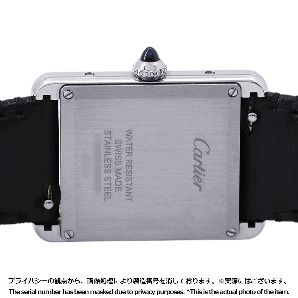 CARTIER Tank Mast Solar Powered Beat LM H33.7mm×W25.5mm Stainless Steel Leather Silver DialWSTA0059