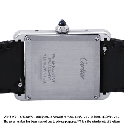 CARTIER Tank Mast Solar Powered Beat LM H33.7mm×W25.5mm Stainless Steel Leather Silver DialWSTA0059