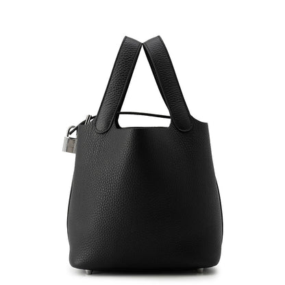 HERMES Picotin Lock Black Taurillon Clemence Size PM