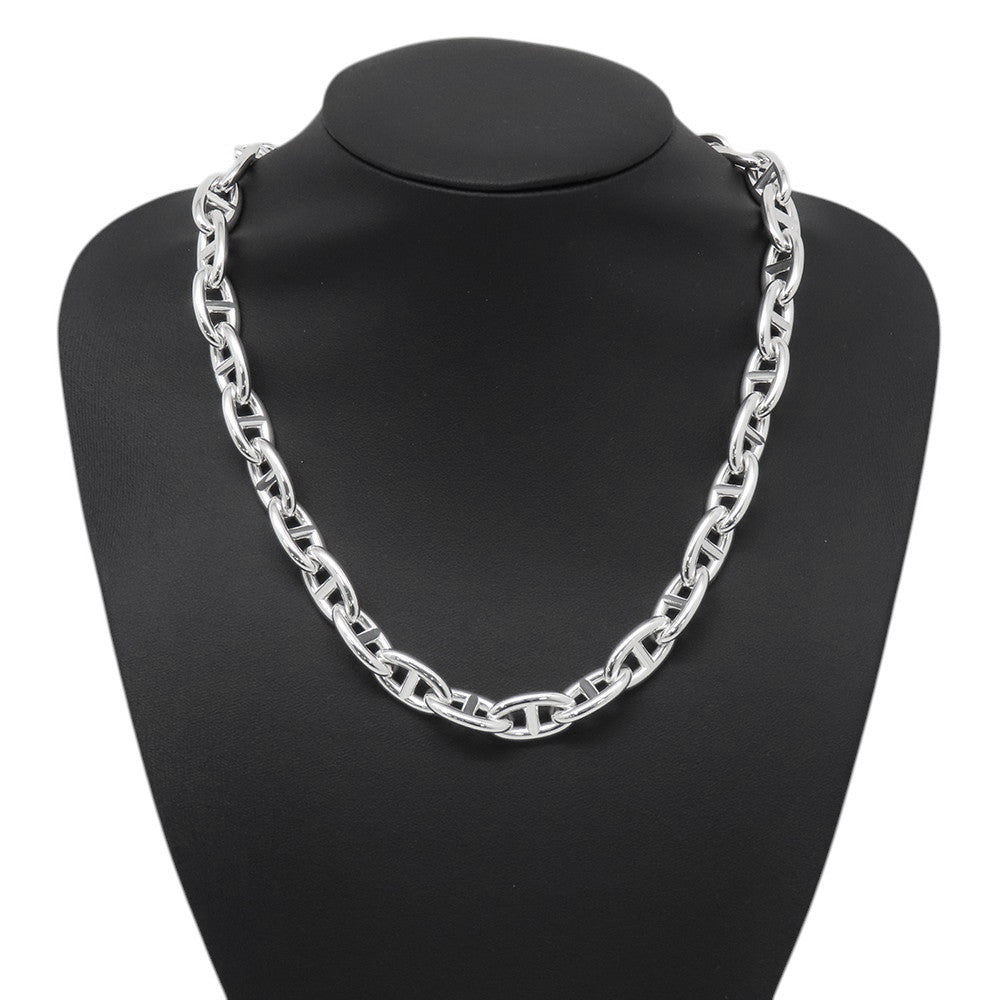 HERMES Chaine d'Ancre Necklace 33 frames Size GM SV925