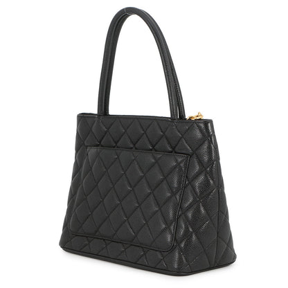 CHANEL Medallion Tote BlackA01804 Caviar Leather