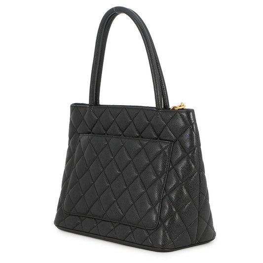 CHANEL Medallion Tote BlackA01804 Caviar Leather