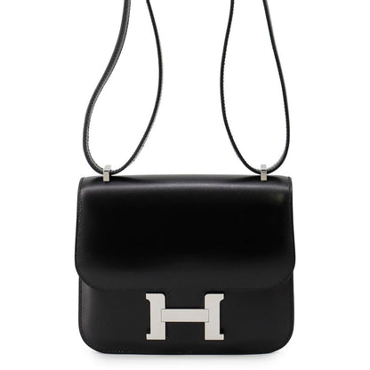 HERMES Constance3 Miroir Black Box Calf Leather Size Mini