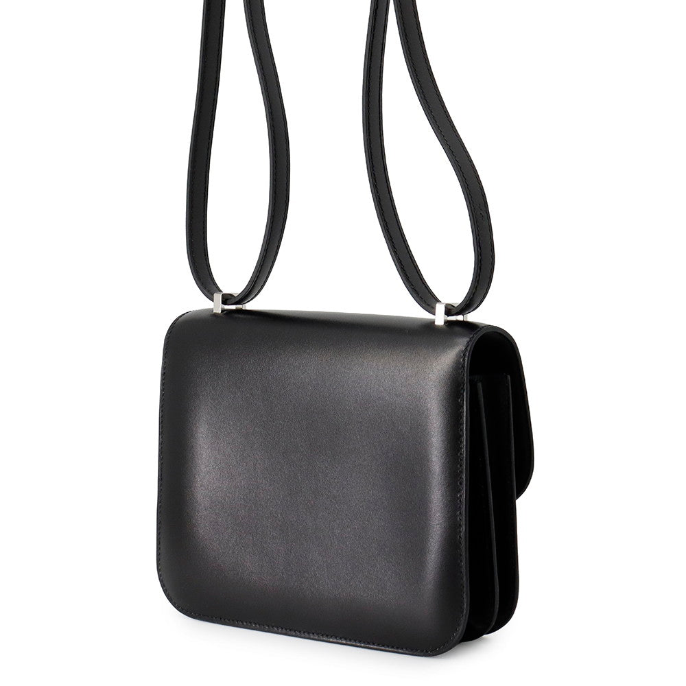 HERMES Constance3 Miroir Black Box Calf Leather Size Mini