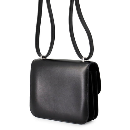 HERMES Constance3 Miroir Black Box Calf Leather Size Mini