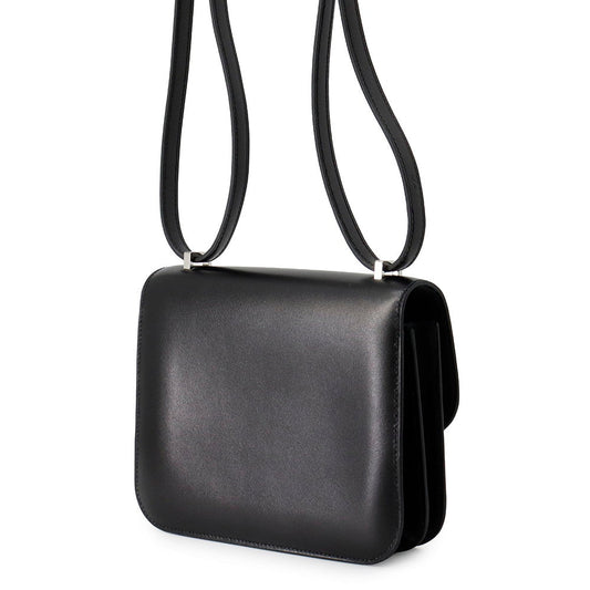 HERMES Constance3 Miroir Black Box Calf Leather Size Mini