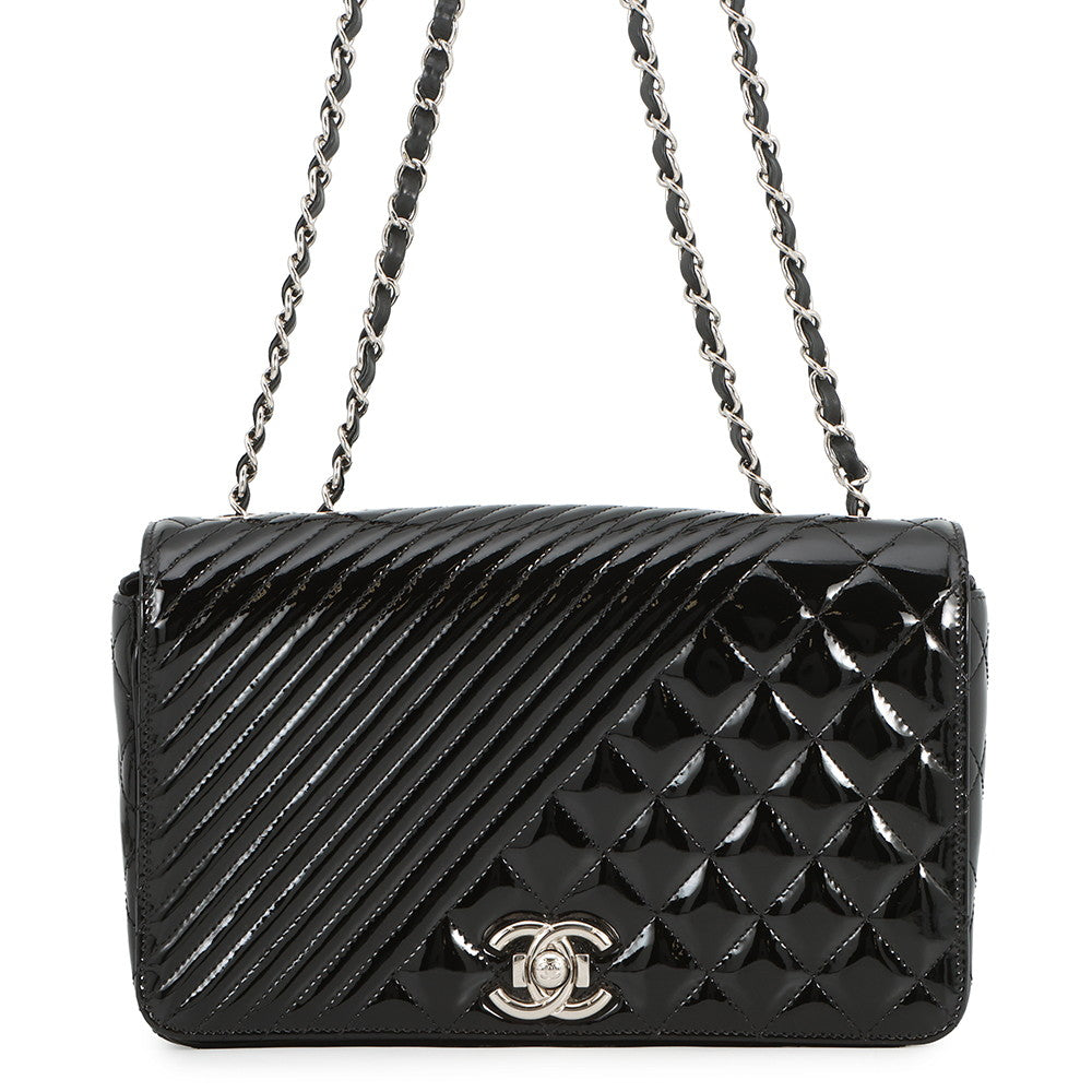 CHANEL Boy Chanel ChainShoulder Bag Black Enamel
