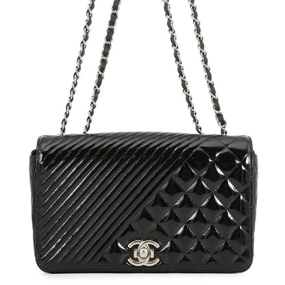 CHANEL Boy Chanel ChainShoulder Bag Black Enamel