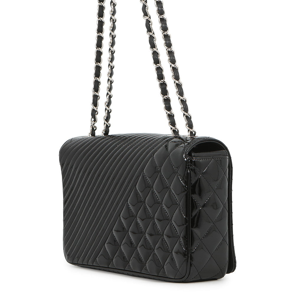 CHANEL Boy Chanel ChainShoulder Bag Black Enamel