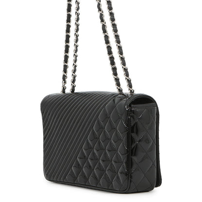 CHANEL Boy Chanel ChainShoulder Bag Black Enamel