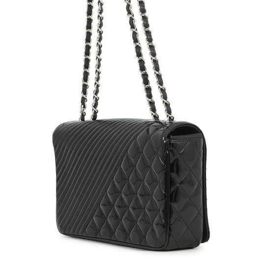 CHANEL Boy Chanel ChainShoulder Bag Black Enamel
