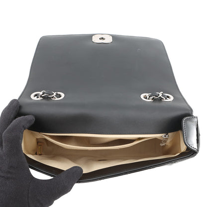 CHANEL Boy Chanel ChainShoulder Bag Black Enamel