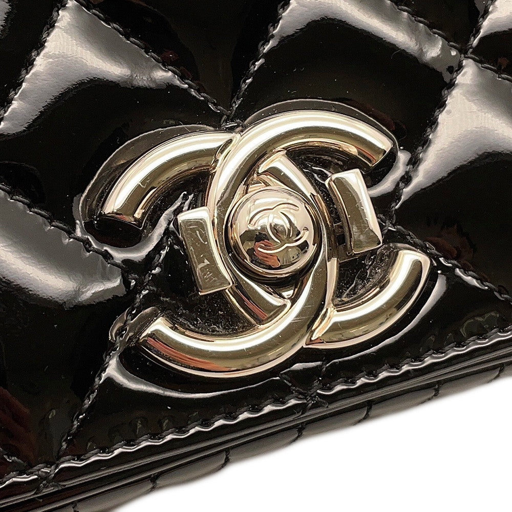 CHANEL Boy Chanel ChainShoulder Bag Black Enamel
