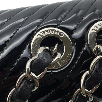 CHANEL Boy Chanel ChainShoulder Bag Black Enamel