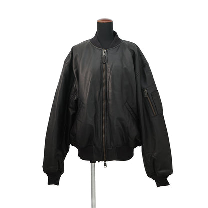 BALENCIAGA Bomber Jacket Size S Black808911TMS021000 Lambskin