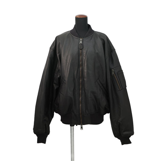 BALENCIAGA Bomber Jacket Size S Black808911TMS021000 Lambskin