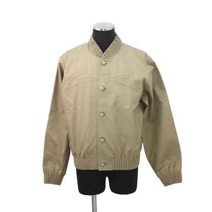 LOUIS VUITTON Embroidered Bomber Jacket Size 48 Beige Polyester65% Cotton35%
