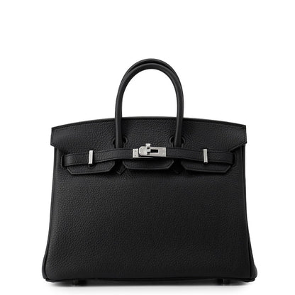 HERMES Birkin Black Togo Leather Size 25