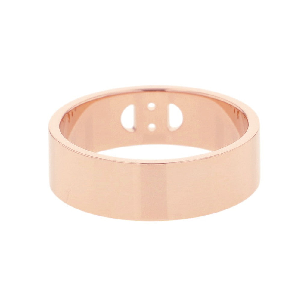 HERMES H. Dunkle Ring Size PM/51/#11 18K Pink Gold