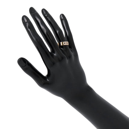 HERMES H. Dunkle Ring Size PM/51/#11 18K Pink Gold