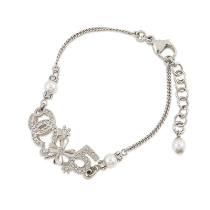 CHANEL Icon BraceletABA424-B10535-NN148 Metal Rhinestone Faux Pearl