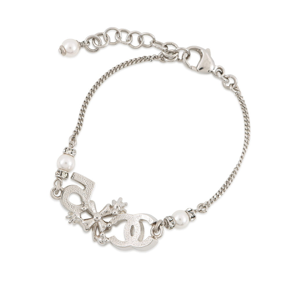 CHANEL Icon BraceletABA424-B10535-NN148 Metal Rhinestone Faux Pearl