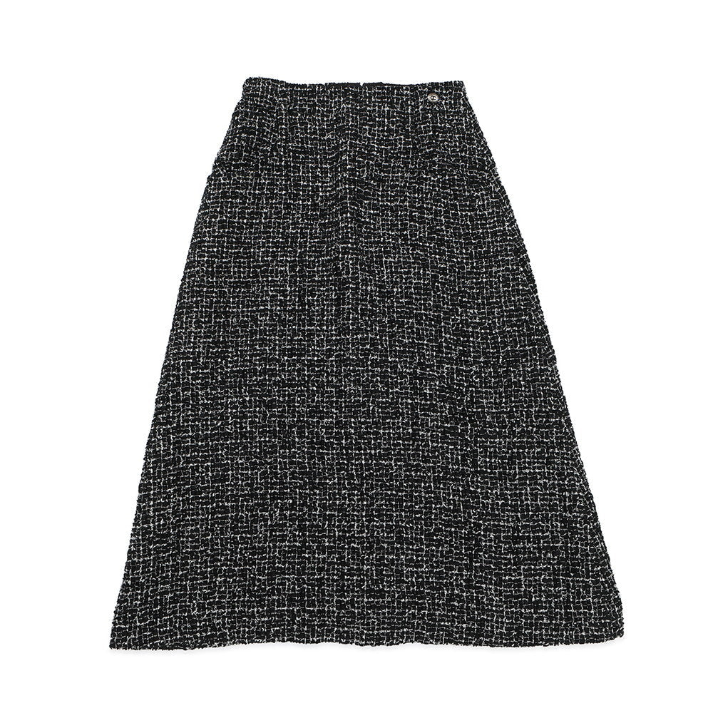 CHANEL Long Tweed Skirt Size 38 BlackP78021-V67296-NQ793 Cotton77% Nylon19% Lyocell4%
