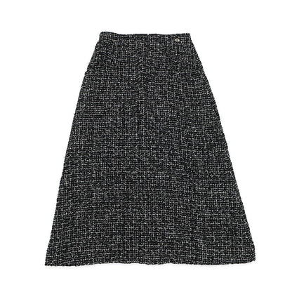 CHANEL Long Tweed Skirt Size 38 BlackP78021-V67296-NQ793 Cotton77% Nylon19% Lyocell4%