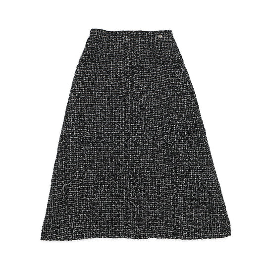 CHANEL Long Tweed Skirt Size 38 BlackP78021-V67296-NQ793 Cotton77% Nylon19% Lyocell4%