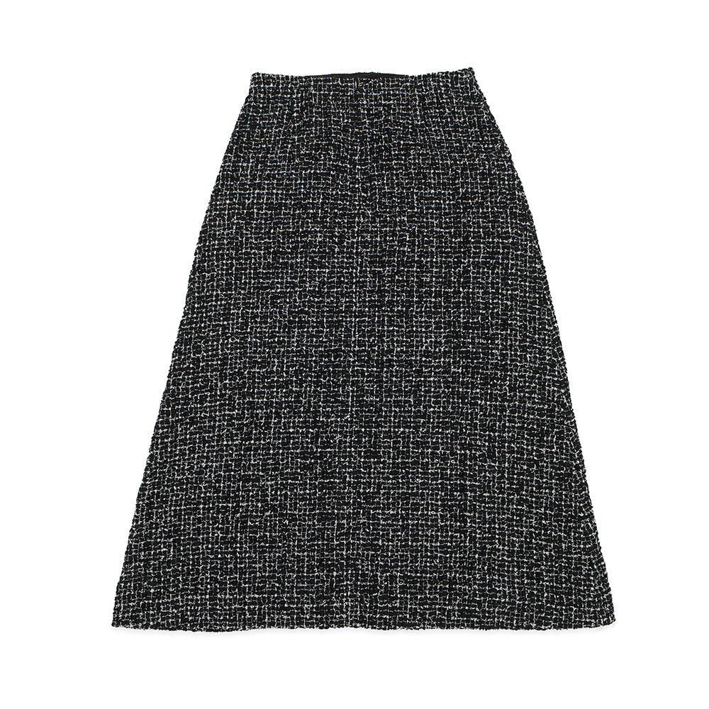 CHANEL Long Tweed Skirt Size 38 BlackP78021-V67296-NQ793 Cotton77% Nylon19% Lyocell4%