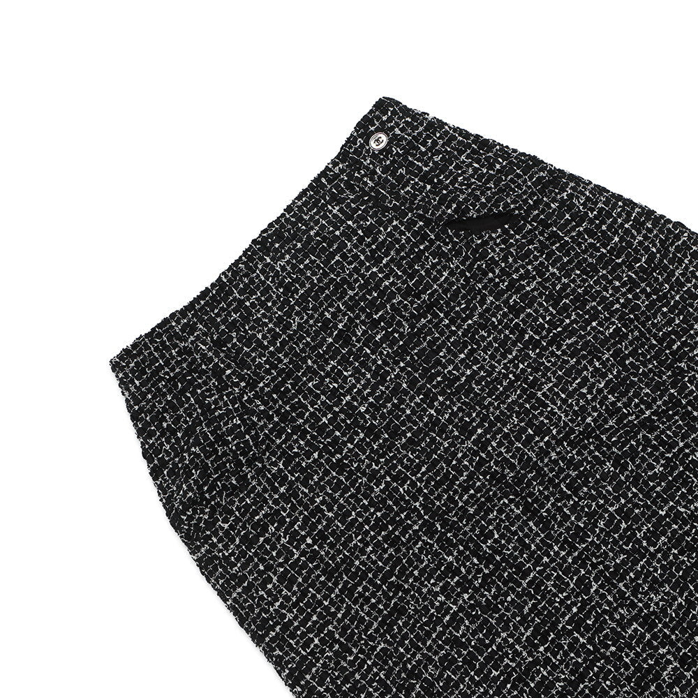 CHANEL Long Tweed Skirt Size 38 BlackP78021-V67296-NQ793 Cotton77% Nylon19% Lyocell4%