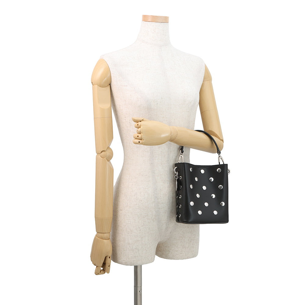 Stella McCartney Flame Bucket Bag Black7B0093 WP0468 Leather Size Small