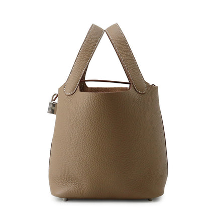 HERMES Picotin Lock Etoupe Taurillon Clemence Size PM