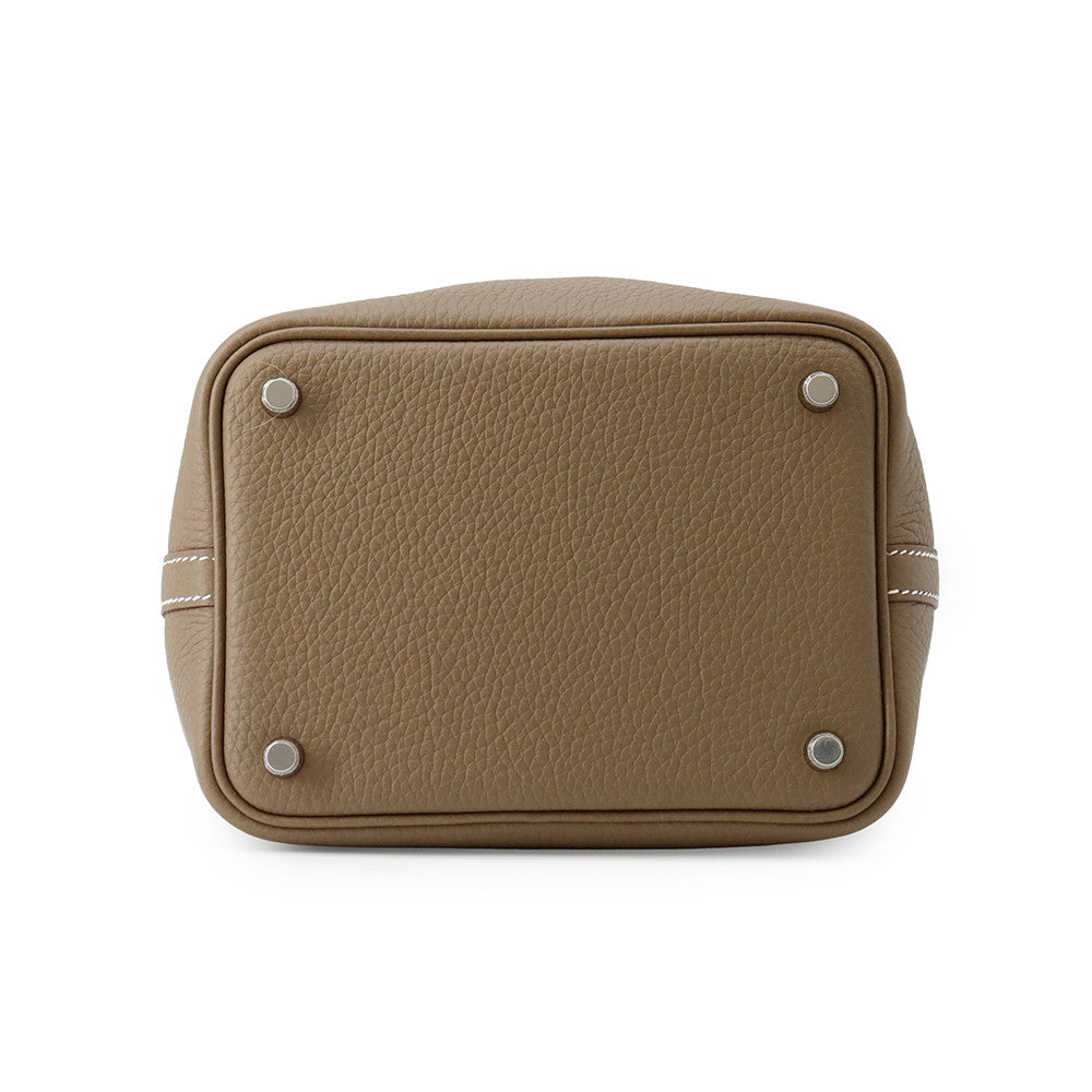 HERMES Picotin Lock Etoupe Taurillon Clemence Size PM