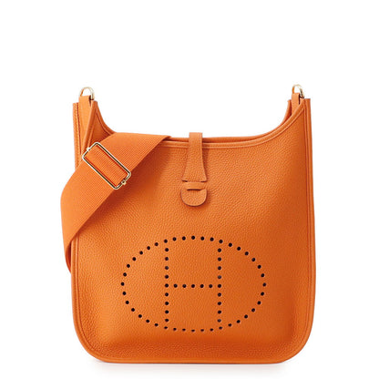 HERMES Evelyne3 Orange minyan Taurillon Clemence Size PM